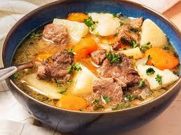 A traditional Irish stew in a pan